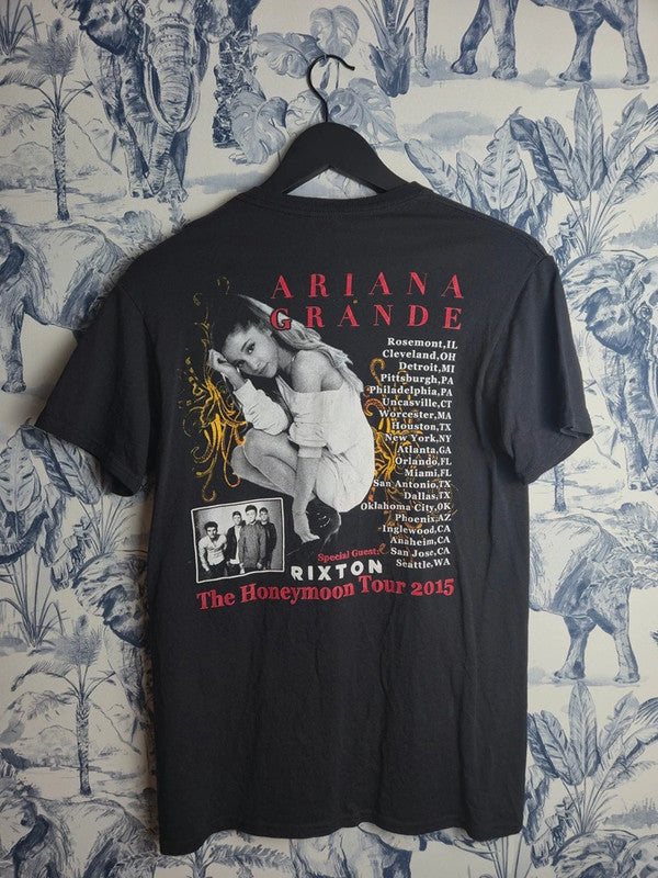 T-shirt Ariana Grande The Honeymoon Tour 2015 Merch Musique Vintage Noir S
