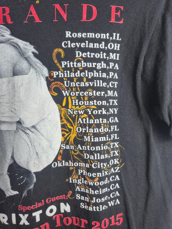 T-shirt Ariana Grande The Honeymoon Tour 2015 Merch Musique Vintage Noir S