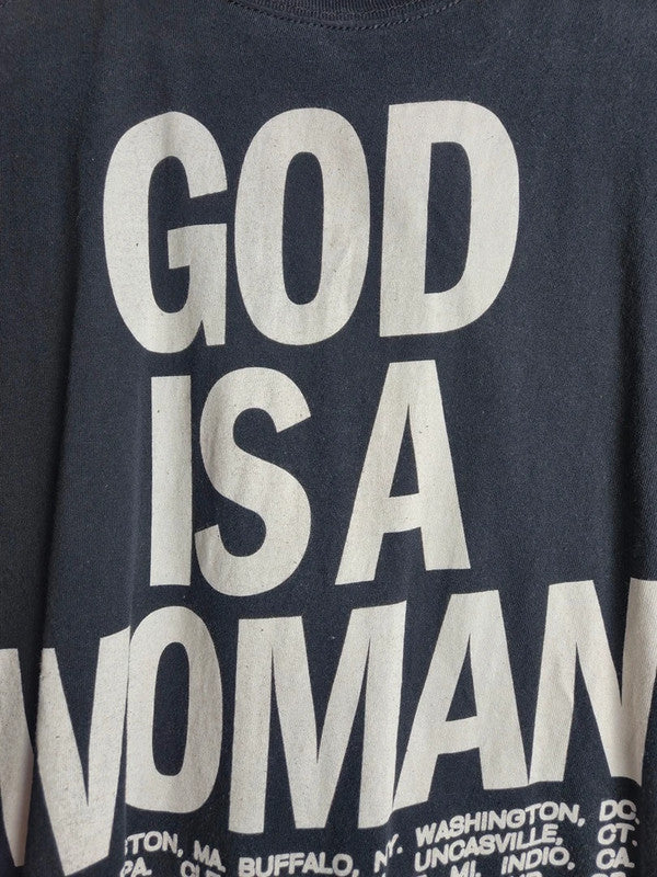T-shirt noir Ariana Grande Sweetener World Tour God Is A Woman M