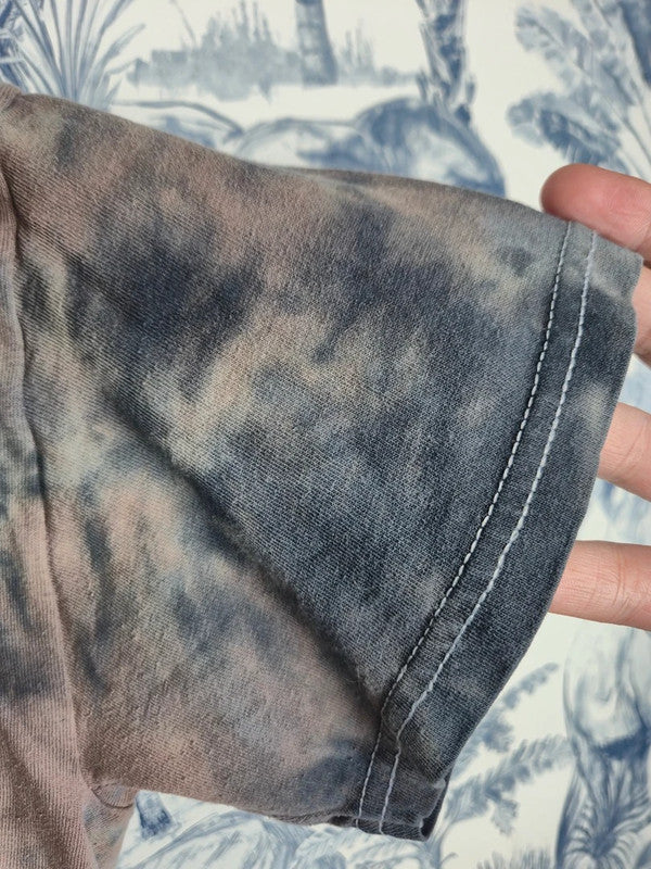 T-shirt Johnny Cash Tie-dye Man in Black Rock Vintage Gris Taille M