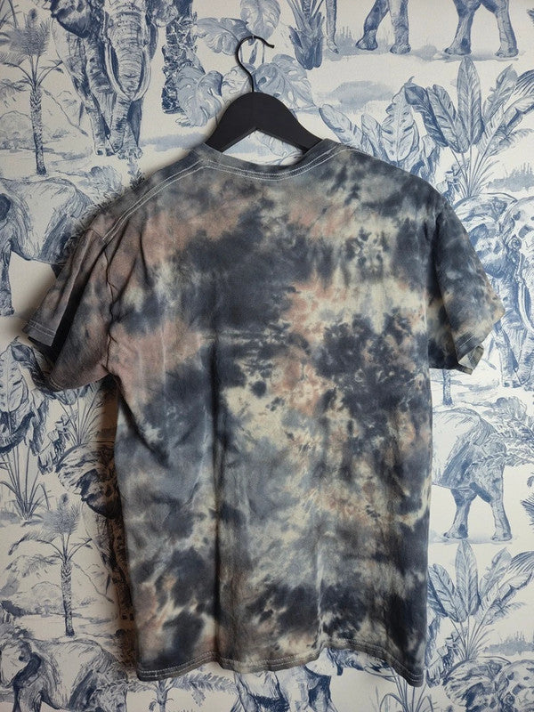 T-shirt Johnny Cash Tie-dye Man in Black Rock Vintage Gris Taille M