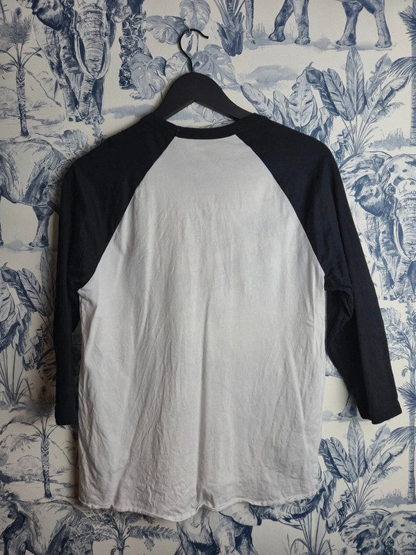 T-shirt Nirvana Raglan Rock Manches 3/4 In Utero Blanc Noir S