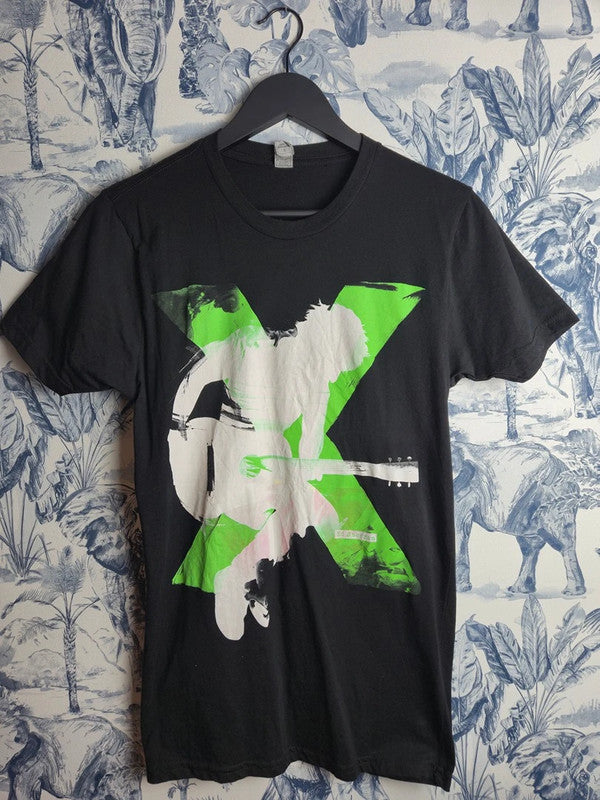 T-shirt Ed Sheeran Concert Tournée X Rock Me Noir Vert Taille S Vintage