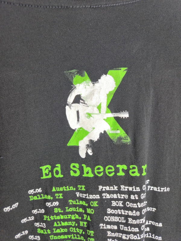 T-shirt Ed Sheeran Concert Tournée X Rock Me Noir Vert Taille S Vintage