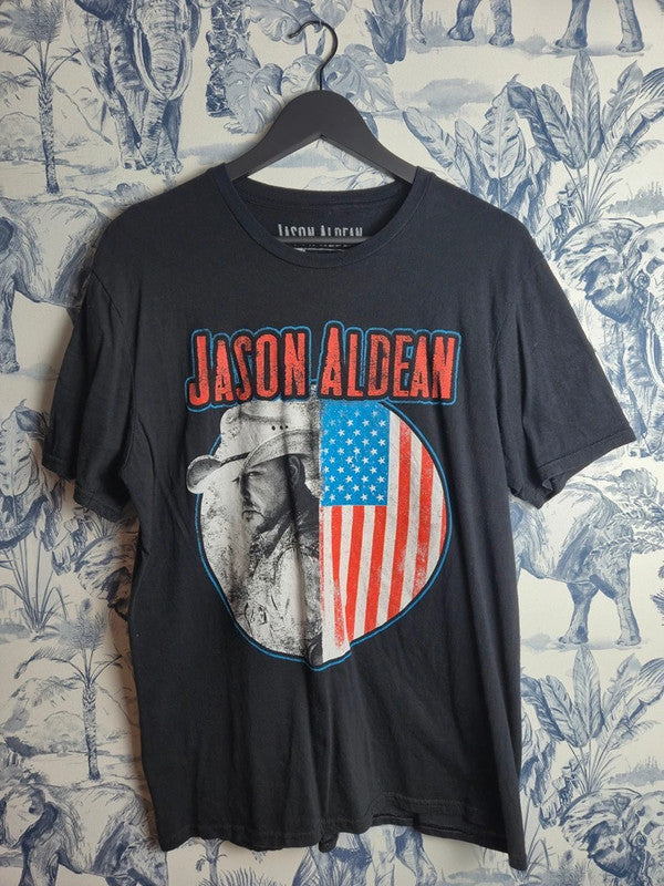 T-shirt Jason Aldean Rock N' Roll Cowboy Tour 2022 Noir Taille L