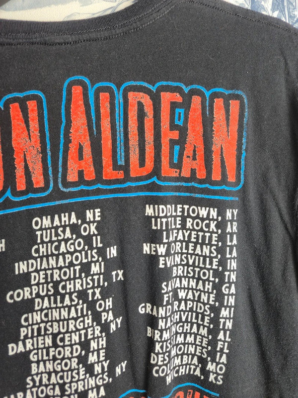 T-shirt Jason Aldean Rock N' Roll Cowboy Tour 2022 Noir Taille L