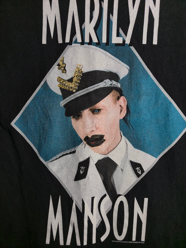 T-shirt Giant Marilyn Manson Grotesk Burlesk 2003 Tennessee River Noir S