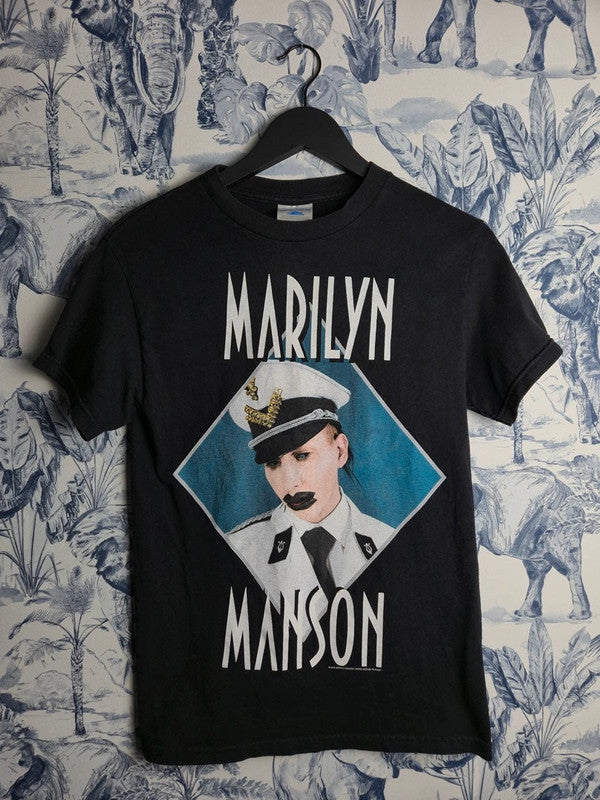 T-shirt Giant Marilyn Manson Grotesk Burlesk 2003 Tennessee River Noir S