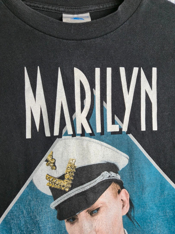 T-shirt Giant Marilyn Manson Grotesk Burlesk 2003 Tennessee River Noir S