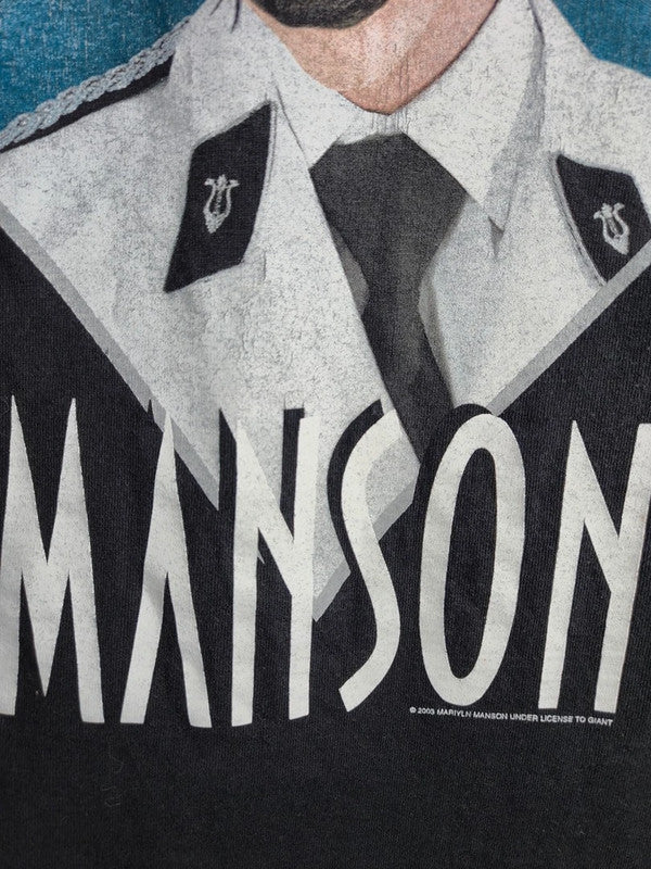 T-shirt Giant Marilyn Manson Grotesk Burlesk 2003 Tennessee River Noir S