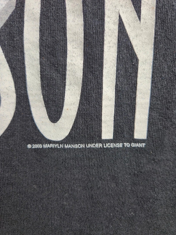 T-shirt Giant Marilyn Manson Grotesk Burlesk 2003 Tennessee River Noir S