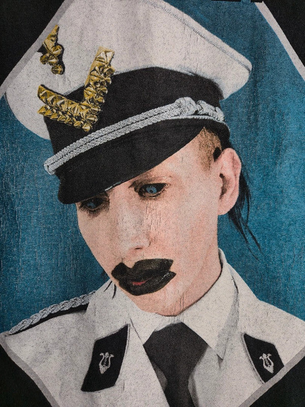 T-shirt Giant Marilyn Manson Grotesk Burlesk 2003 Tennessee River Noir S
