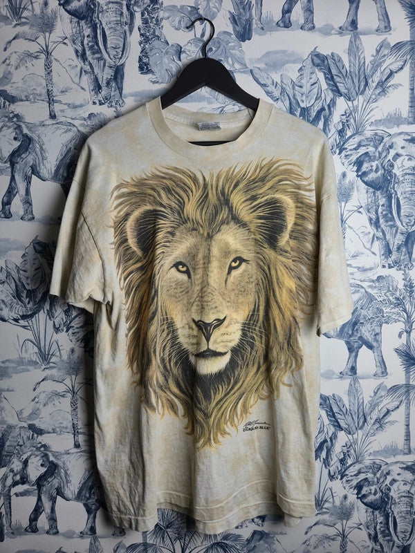 T-shirt Liquid Blue Vintage Lion 1994 Crème Taille Xl