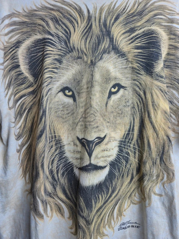 T-shirt Liquid Blue Vintage Lion 1994 Crème Taille Xl