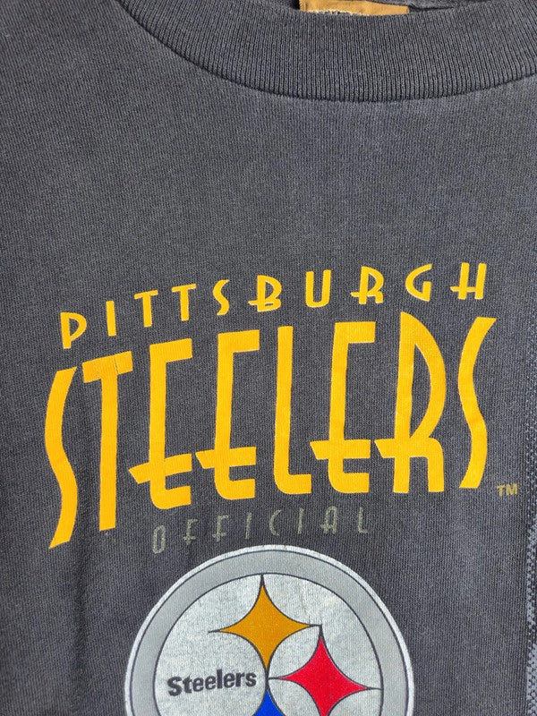 T-shirt Vintage Nutmeg Pittsburgh Steelers Nfl 1993 Xl Noir
