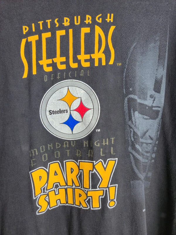 T-shirt Vintage Nutmeg Pittsburgh Steelers Nfl 1993 Xl Noir