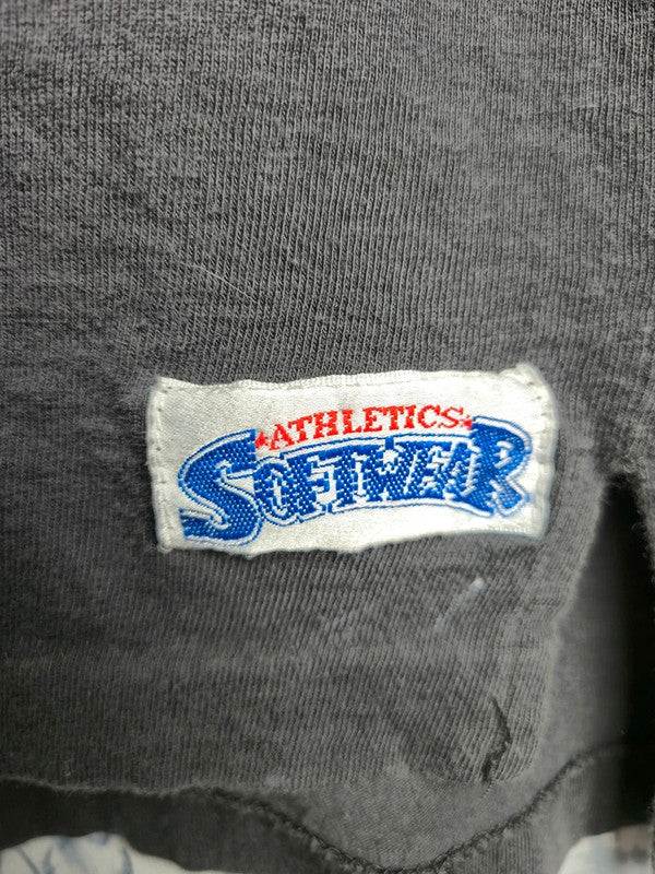 T-shirt Vintage Nhl Philadelphia Flyers 1989 Athletics Softwear Taille L Noir
