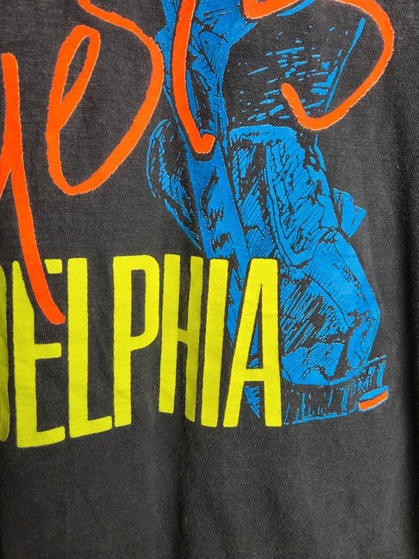 T-shirt Vintage Nhl Philadelphia Flyers 1989 Athletics Softwear Taille L Noir