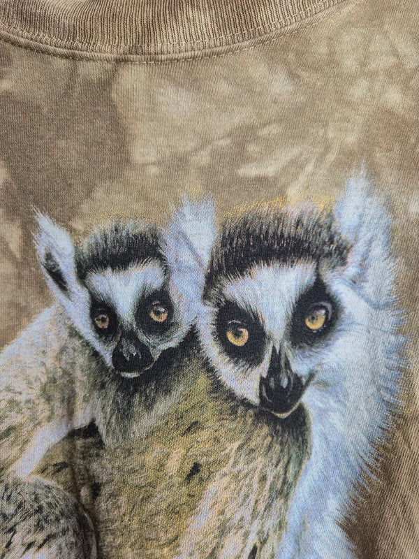 T-shirt Vintage The Mountain Lémurs 2003 Tie-dye Marron Xl Coton