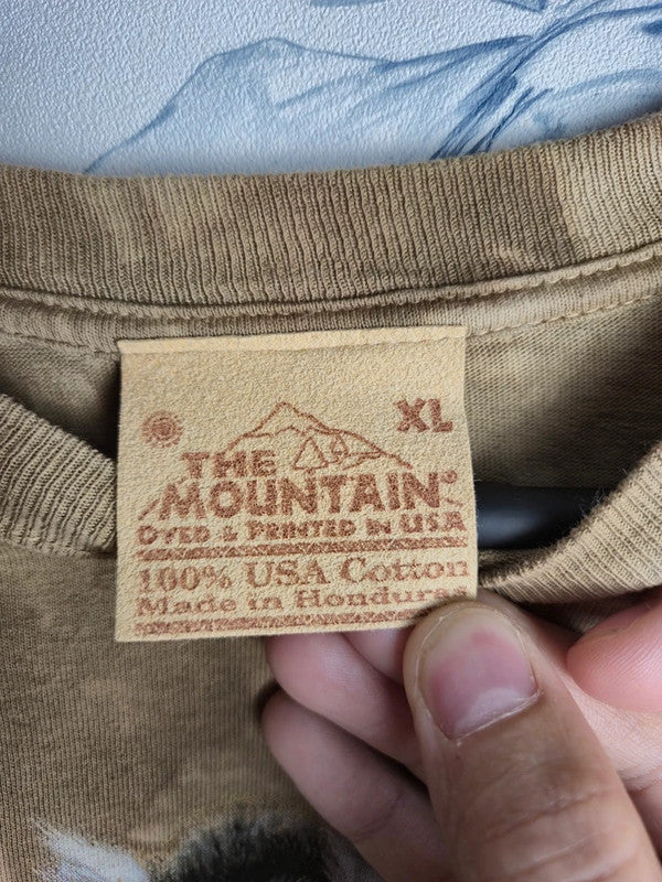 T-shirt Vintage The Mountain Lémurs 2003 Tie-dye Marron Xl Coton