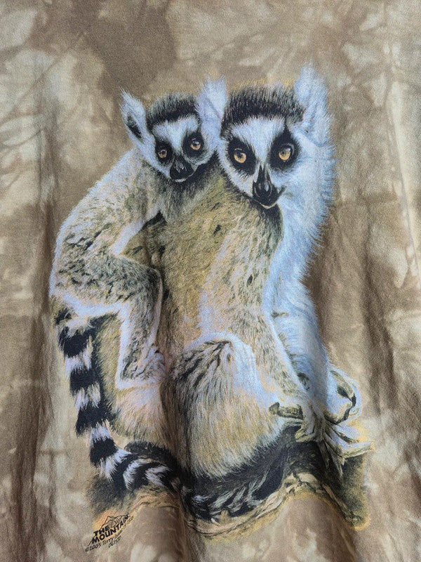 T-shirt Vintage The Mountain Lémurs 2003 Tie-dye Marron Xl Coton