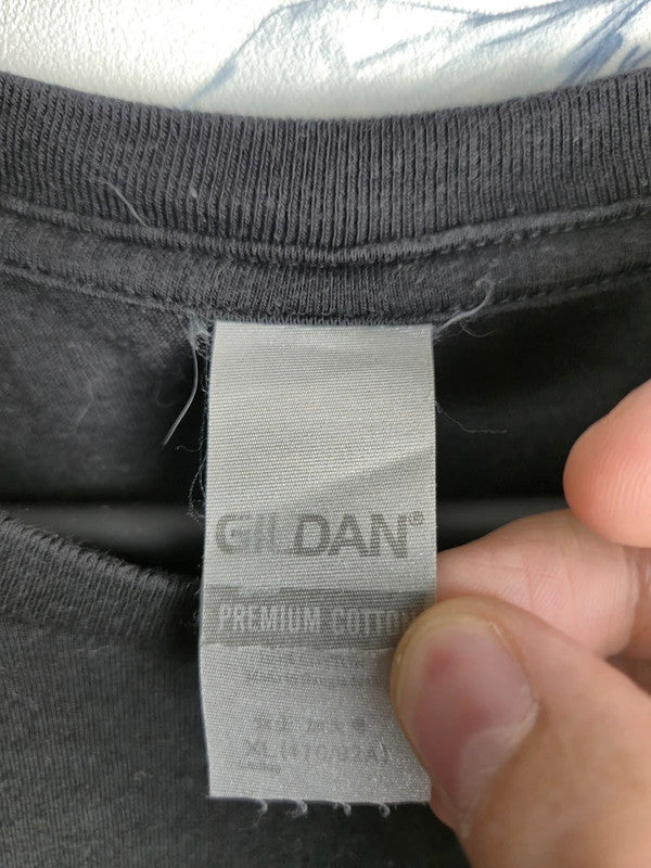 T-shirt noir Gildan Premium Cotton Gaspard Ulliel Hommage Taille Xl