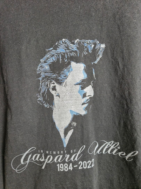 T-shirt noir Gildan Premium Cotton Gaspard Ulliel Hommage Taille Xl