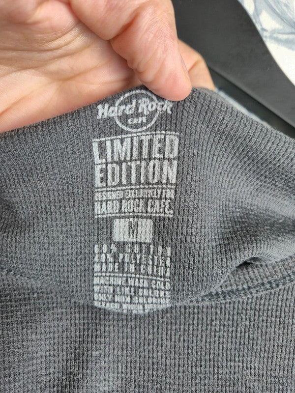 T-shirt manches longues Hard Rock Cafe Las Vegas gris thermique M vintage