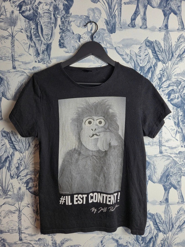 T-shirt noir Jeff Panacloc Jean-marc Il est content Humour