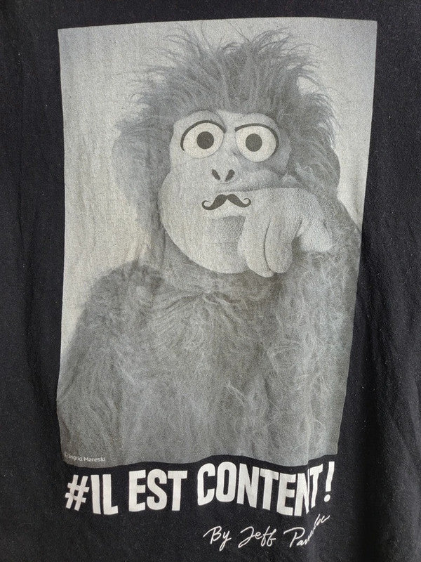 T-shirt noir Jeff Panacloc Jean-marc Il est content Humour