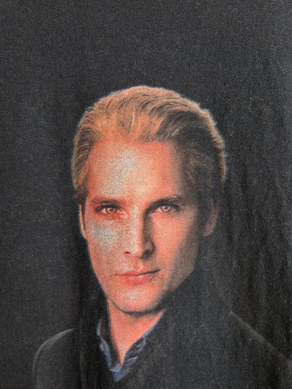 T-shirt noir Gildan imprimé Carlisle Twilight film culte vintage L