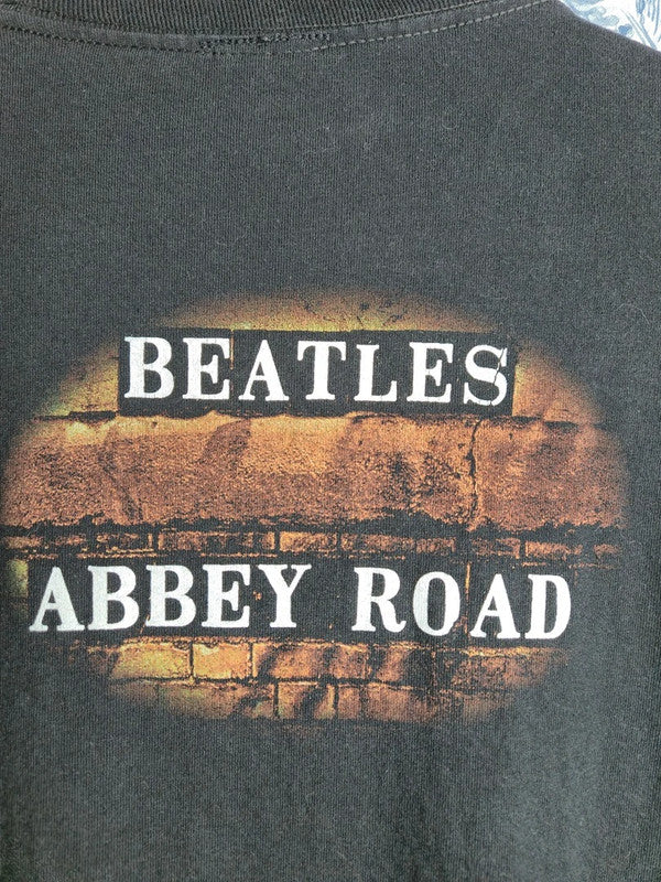 T-shirt Vintage The Beatles Abbey Road 2005 Noir Coton Imprimé Taille L