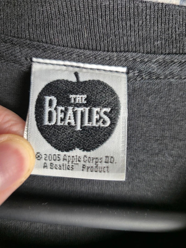 T-shirt Vintage The Beatles Abbey Road 2005 Noir Coton Imprimé Taille L