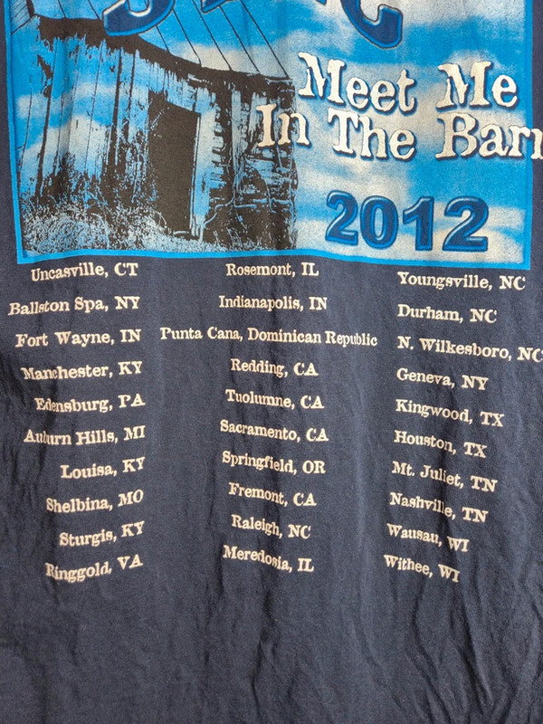 T-shirt Vintage Gildan Jason Michael Carroll Tour 2012 Bleu Marine Taille M