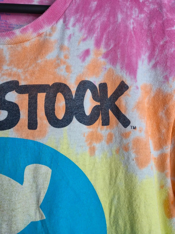 T-shirt Liquid Blue Woodstock Tie-dye Multicolore Vintage Style Taille M