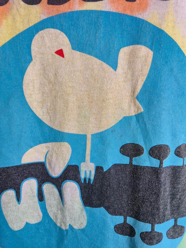 T-shirt Liquid Blue Woodstock Tie-dye Multicolore Vintage Style Taille M