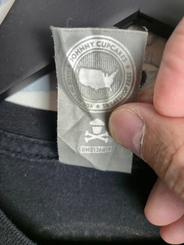 T-shirt Johnny Cupcakes Suitcase Tour 2010 Parody Wu-tang Noir L