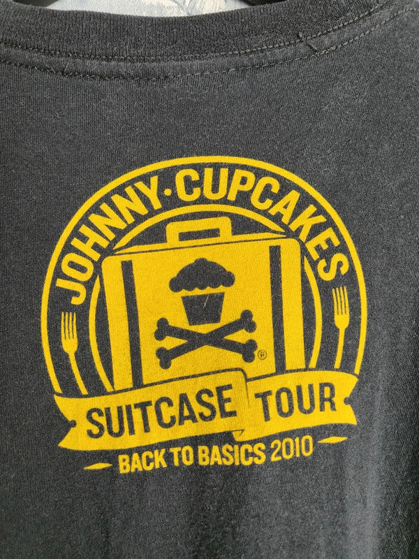 T-shirt Johnny Cupcakes Suitcase Tour 2010 Parody Wu-tang Noir L