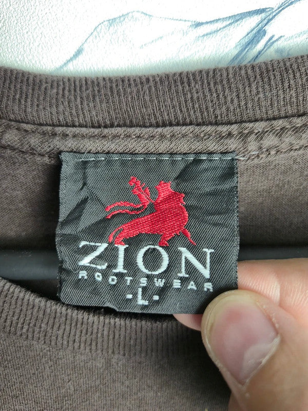 T-shirt Zion Rootswear Willie Nelson Vintage Marron Taille L Style Outlaw Music