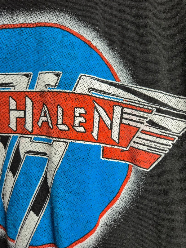 T-shirt Tultex Van Halen Noir Logo Vintage Rock Band Musique Taille S