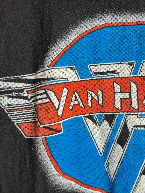 T-shirt Tultex Van Halen Noir Logo Vintage Rock Band Musique Taille S