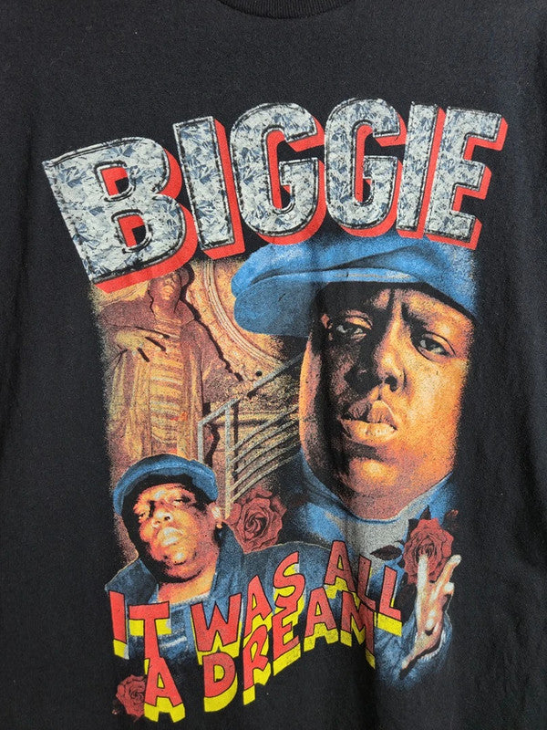 T-shirt Biggie Smalls Notorious Big Noir Taille Xl Vintage
