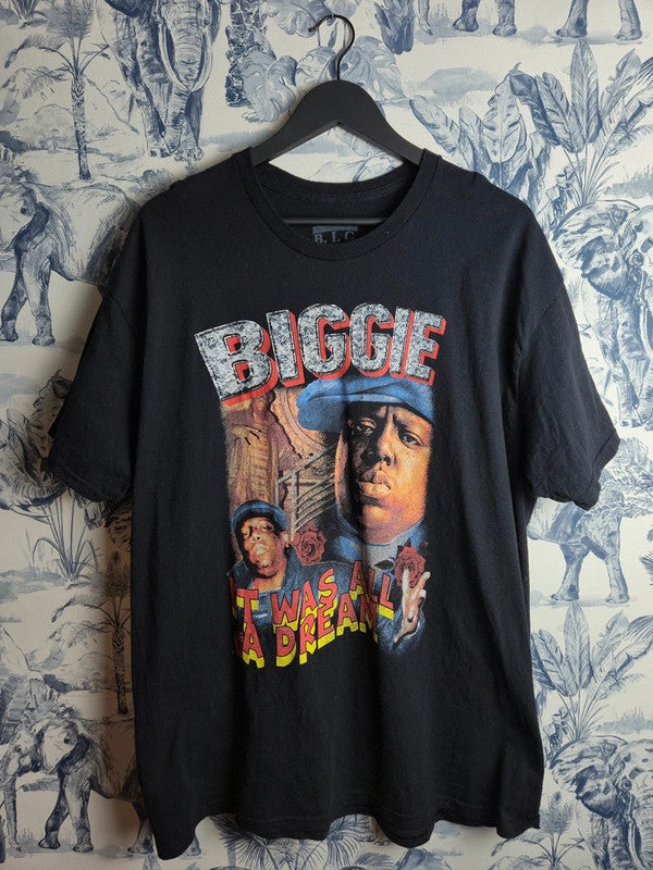 T-shirt Biggie Smalls Notorious Big Noir Taille Xl Vintage