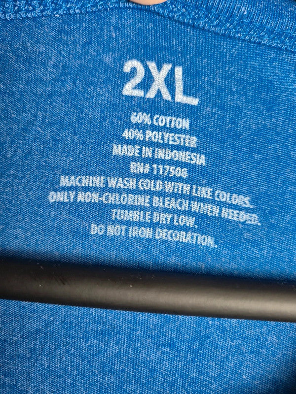 T-shirt 2pac All Eyez On Me Bleu Style Rap Vintage Xxl
