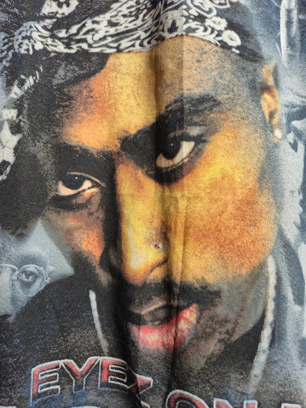 T-shirt 2pac All Eyez On Me Bleu Style Rap Vintage Xxl