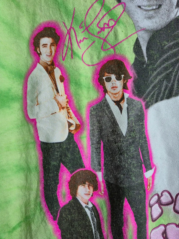 T-shirt Jonas Brothers Vert Tie Dye Merch Officiel Taille M Fan Music