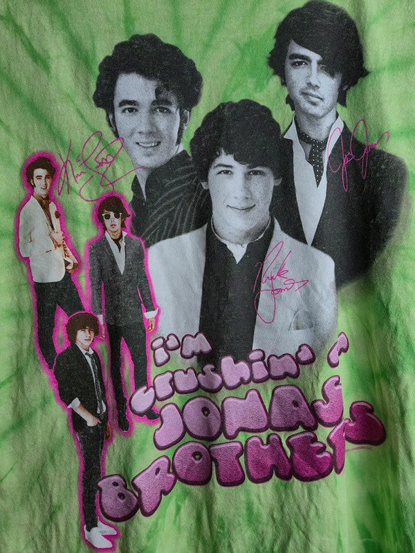 T-shirt Jonas Brothers Vert Tie Dye Merch Officiel Taille M Fan Music