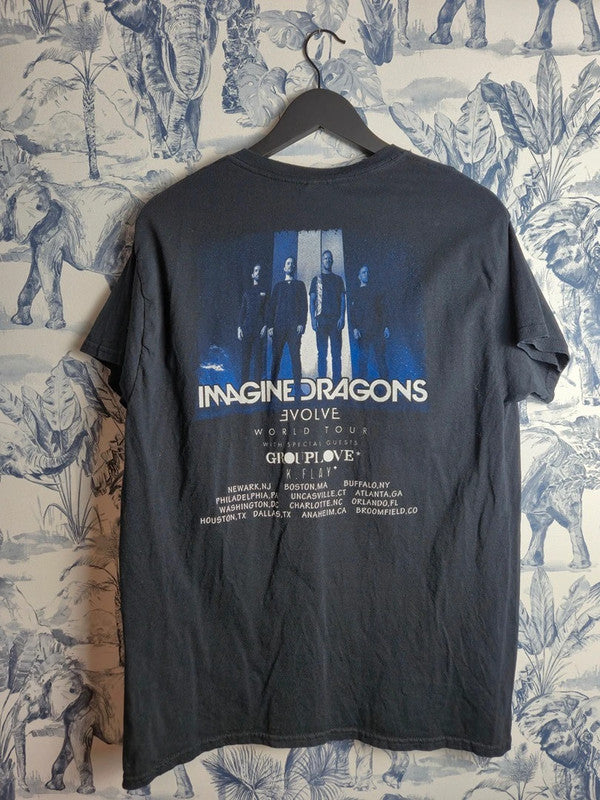 T-shirt Imagine Dragons Evolve World Tour Noir Gildan Taille M Concert Rock