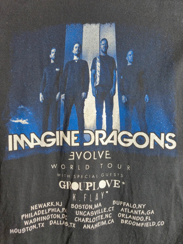 T-shirt Imagine Dragons Evolve World Tour Noir Gildan Taille M Concert Rock