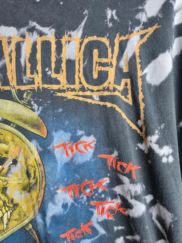 T-shirt Metallica Vintage Tie Dye Noir Taille M Style Rock